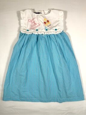 NWT PLEATS AND STITCHES Girls Little Mermaid Hand Smocked Dress 5 Gingham NEW